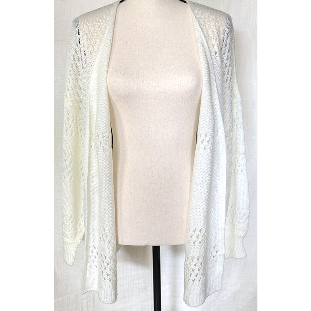 Lightweight knit layering open cardigan, women's XL
